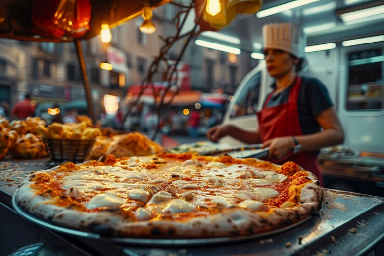 stone-baked pizza